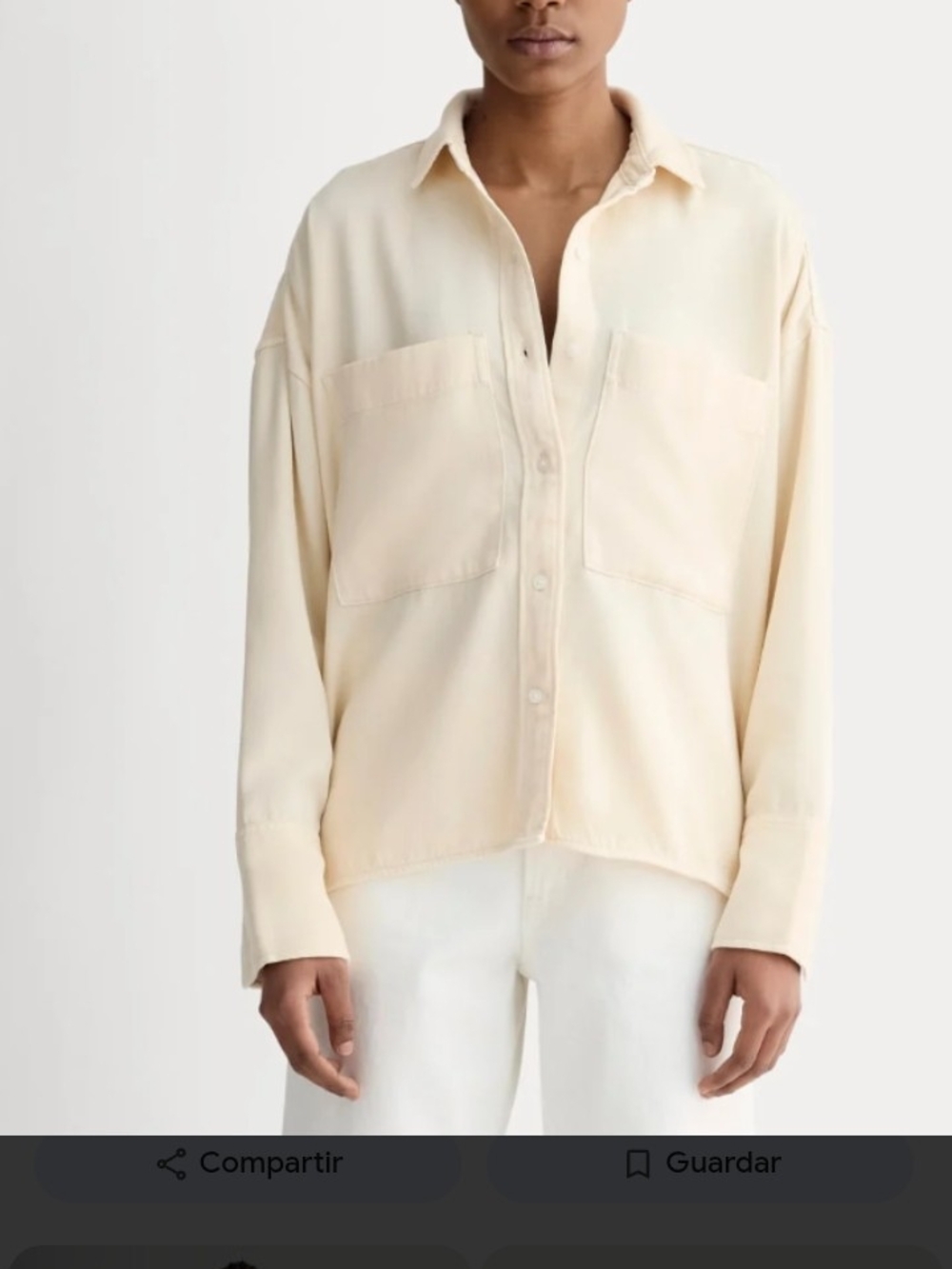 Everlane Relaxed Button-Down Shirt in Soft Cream
